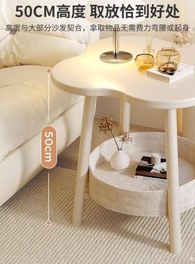 奶风头油柜AMB2025款小新型置物架家用卧室创意花朵床床头小边几