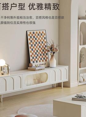 法式高奶油风茶户几电储视柜2RBZ025新款端小型客厅家用收纳物柜