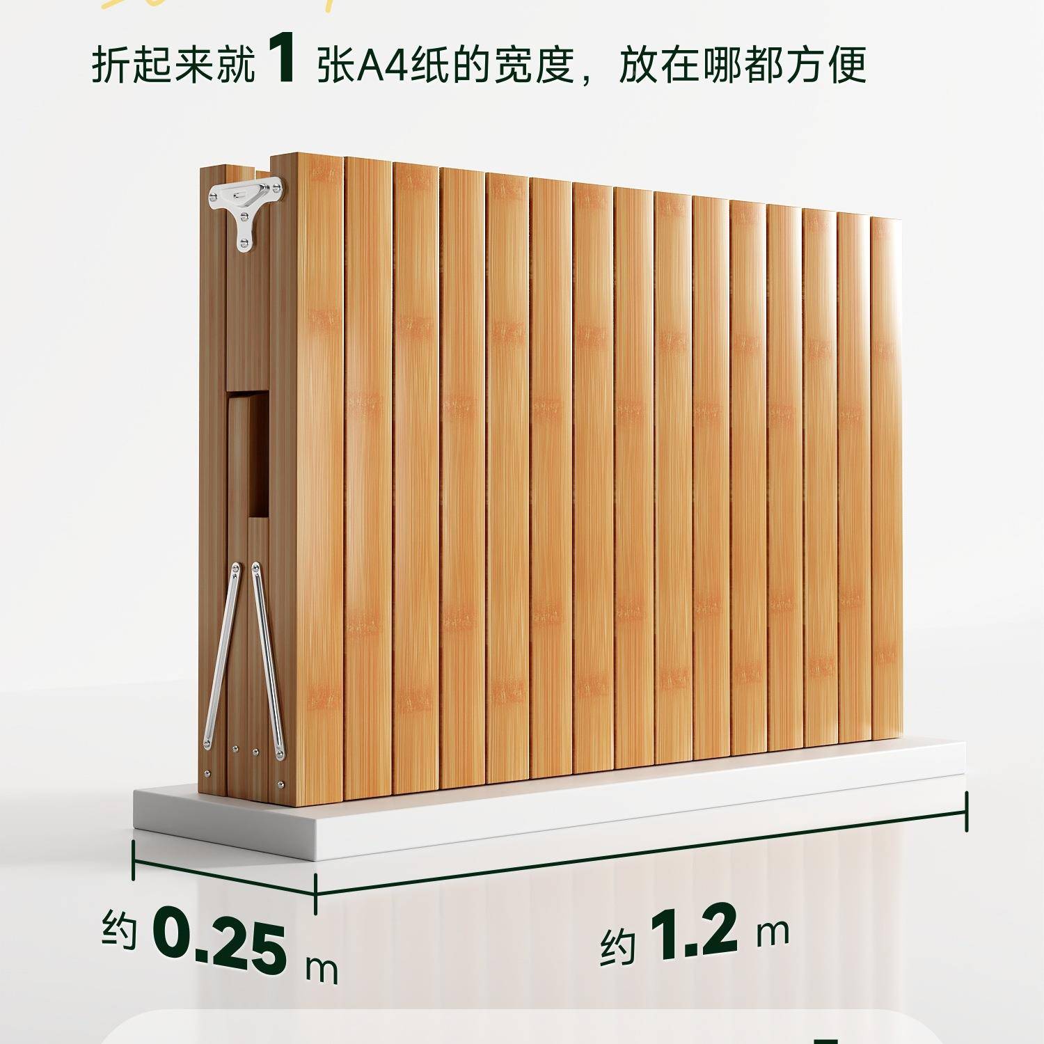 床折叠床简易双人床午休凉床便携式单临家用时床结竹实KDY人竹板