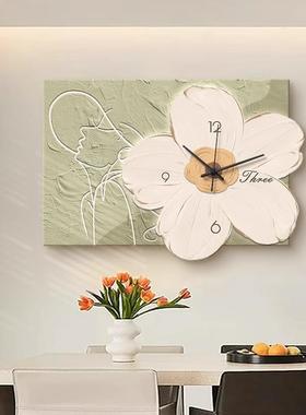 遮奶油风电表箱装饰画带钟表弱电箱挡电源开壁5-209413关挂画配电