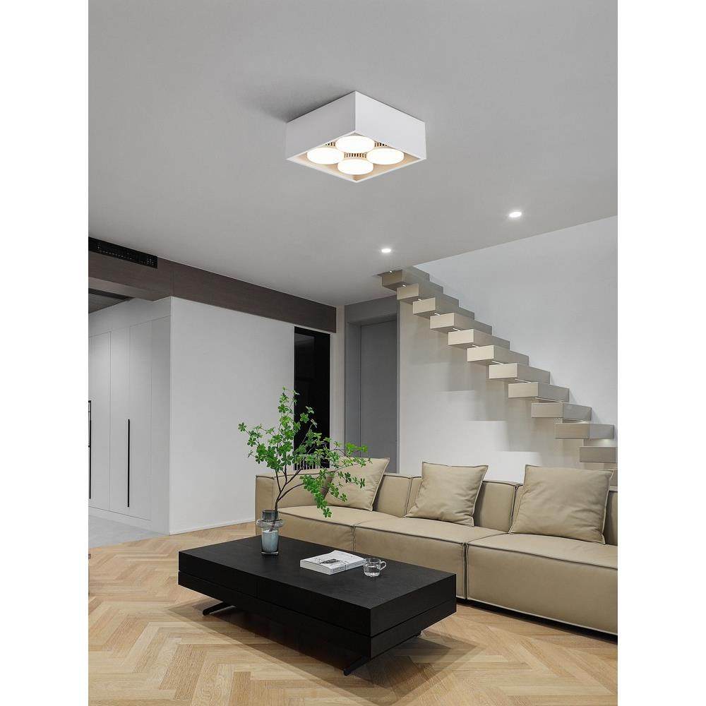 d全光谱极简客厅无主灯照明方形盒子胆灯e格栅灯吸斗l顶明XD10098