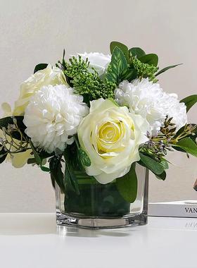 仿盆ZOM真花轻奢桌高端假花仿真绿植栽商务装饰品摆件餐酒场店景