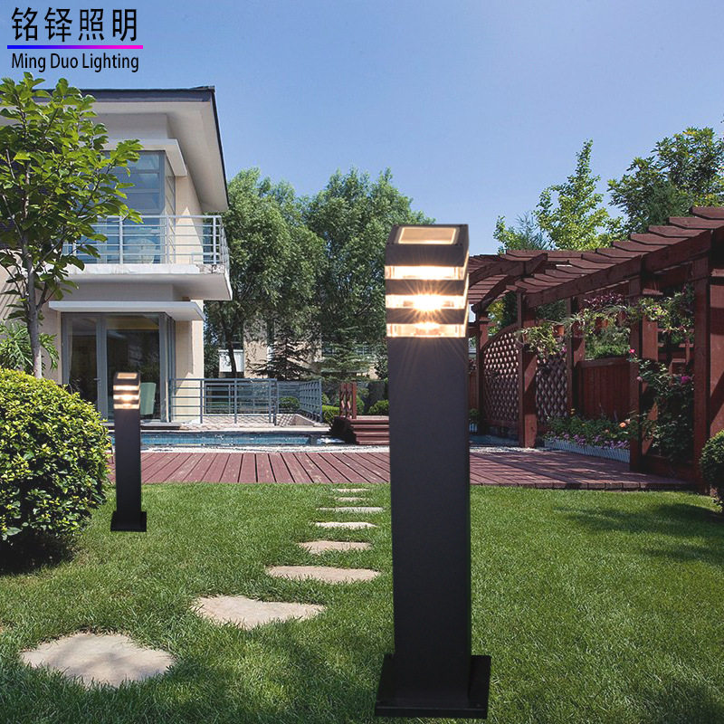 户外防水草地灯方形LED灯简约现代庭院灯花园公园路灯插地草坪灯