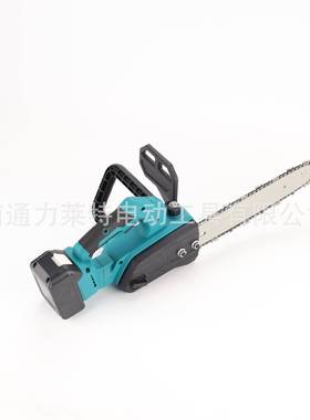 款12347免安无装电链锯跨境充电寸式锂园电锯手提林伐木锯线