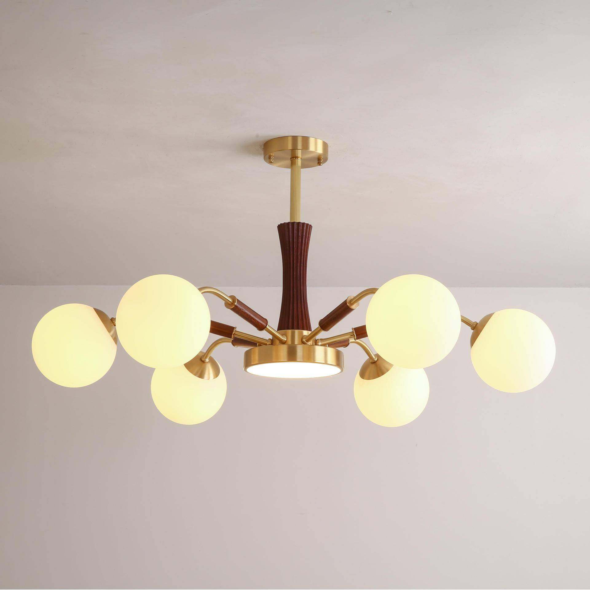 全铜中古风客厅吊古灯复胡568桃木木卧室灯餐厅书房实魔豆主卧吊,家装灯饰光源,智能吊灯,淘宝优惠券,粉丝福利购,淘宝优惠卷