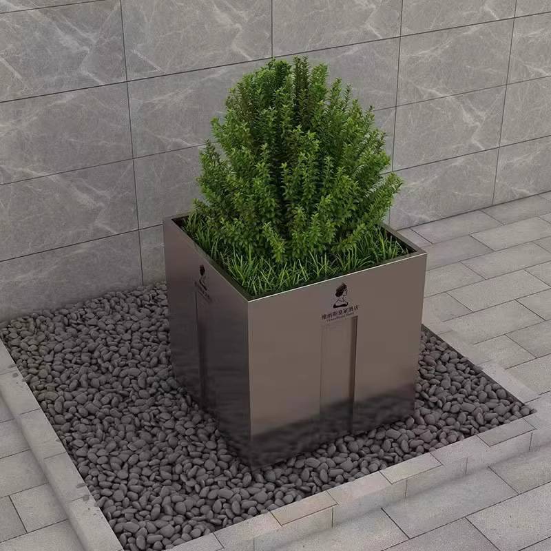 户外不锈钢花箱铁艺花箱护栏组合阳台种植箱庭院花箱隔断组合花槽