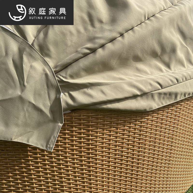 外创意户休拼接圆床沙发室外池海22-7-27-闲边手工藤编躺床防水泳