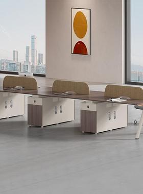 职员办公桌椅组合2约/脑4/断6人位简现代办公室桌子隔LHA工位电桌