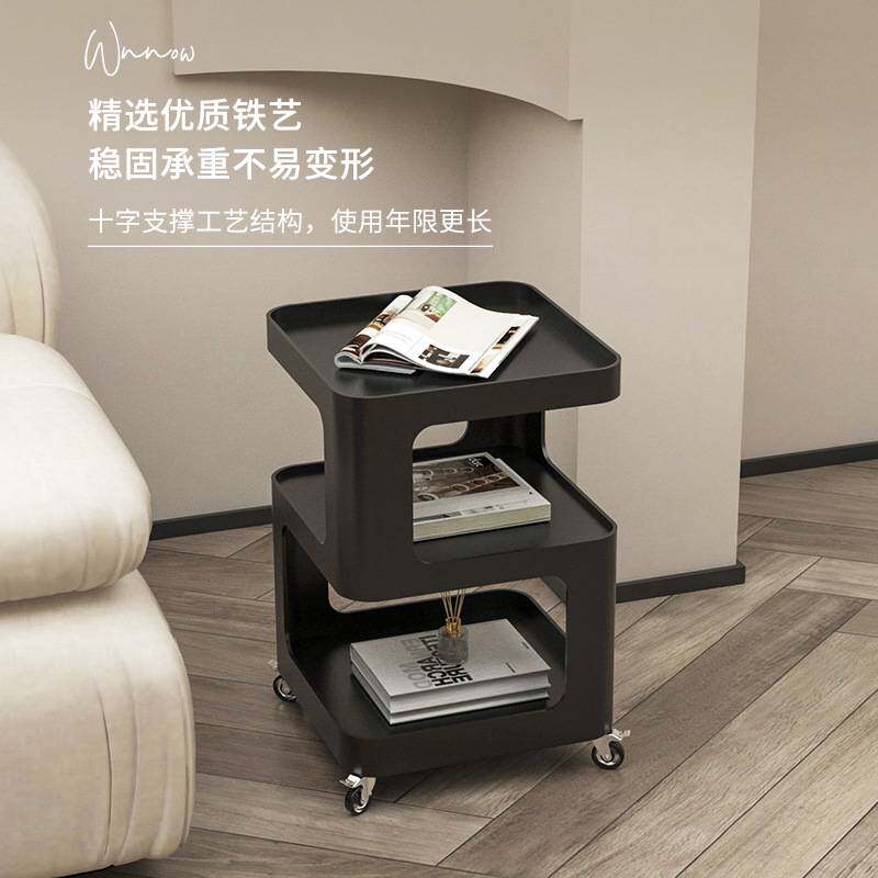批现代简约小户型客厅沙发边几可移动奶油风迷你茶几创意铁艺床头