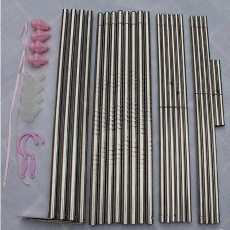 蚊帐子架 不锈 支架落地架子加钢粗单独杆1.2/床1.5/1.8mcp#67180