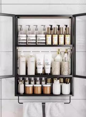 Q3Y卫间置物架浴室免打AL100230孔壁生挂式置物架厕所洗漱台墙上