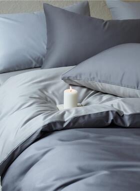 简00支棉长绒1棉四件套纯色t169404床上用全品床笠款约单人纯棉三