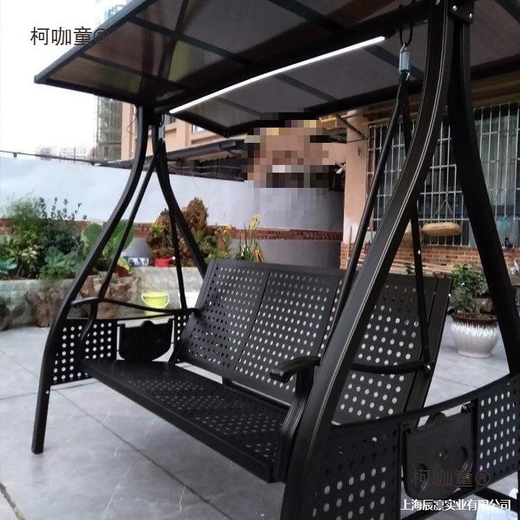 墅户外秋千摇椅台别露台吊防腐木编藤56铁椅艺摇篮庭阳院秋千麦太