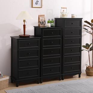 床头柜小型现实木简124约代边简两易床边柜欧式窄置物柜整装斗柜