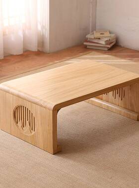 榻榻米茶几床上窗小桌桌实木飘子桌子矮桌中国风地OSV炕台桌国学