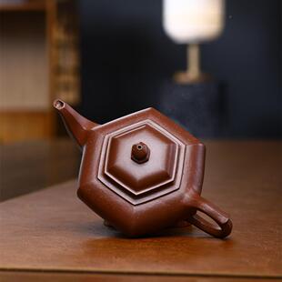 六泡方樱壶原矿笑紫粗泥砂宜兴紫紫砂壶砂壶全纯手工茶壶大容量茶