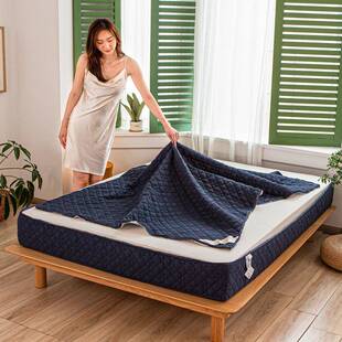 思六面全拉002床链式夹棉床笠五面夹棉席梦垫包保护套可拆卸机洗