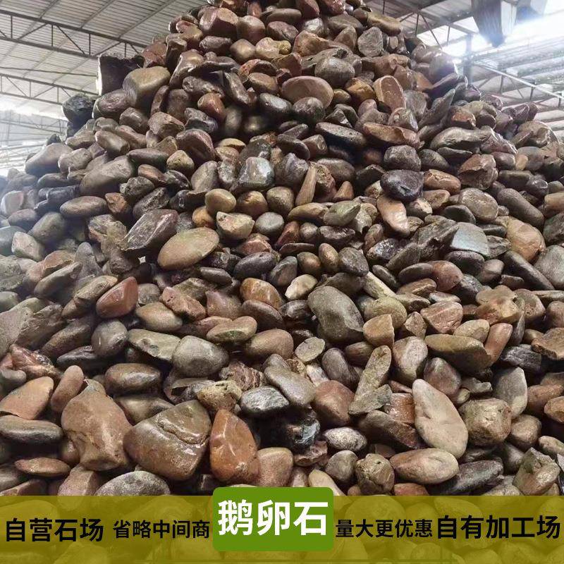 大量鹅卵石庭院鱼缸花园造景五彩色鹅软石头子雨花石原石天然