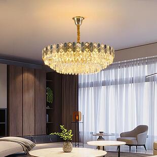 客厅轻奢水晶吊灯具客厅主灯2025新款现代简约大气别墅大厅主吊灯