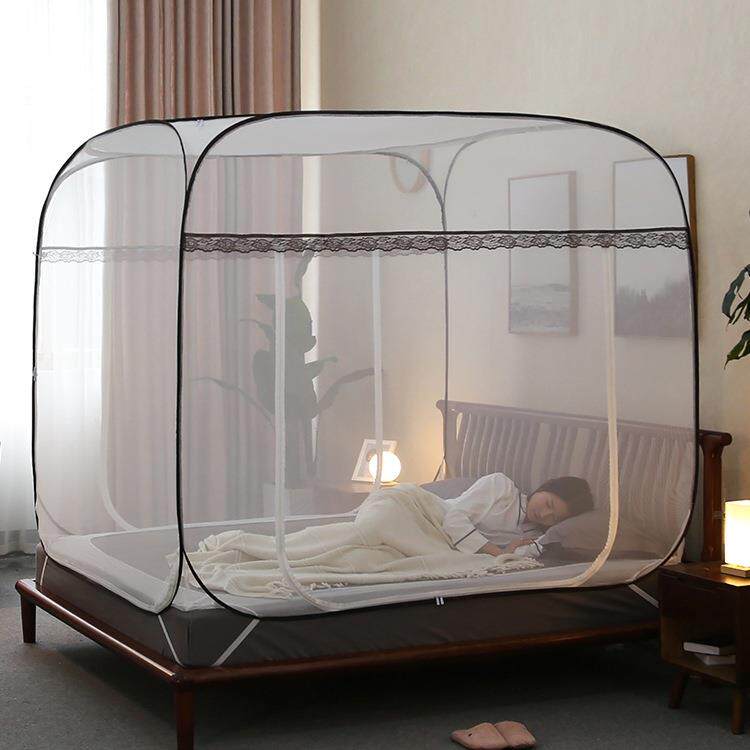谷今蚊帐家用卧室2025新款蒙古包免安装拉链门学生宿舍折叠全罩式