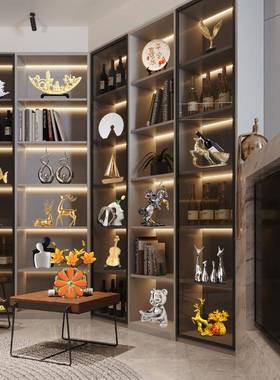 高端大气酒柜装饰摆件家居轻奢搭配套装客厅电视柜餐边柜玄关摆设