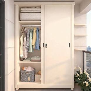 新家用阳台储物柜卧室推拉门衣柜户外防水防晒杂物收纳柜钢制衣柜