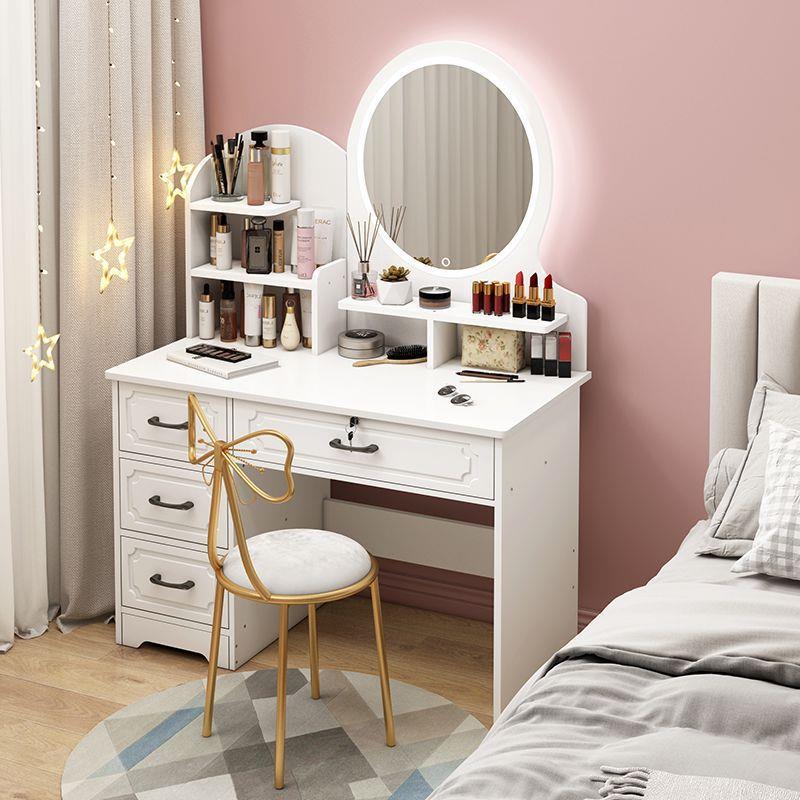 欧式网红梳妆台化妆桌卧室现代简约多功能收纳柜一体化妆台化妆柜