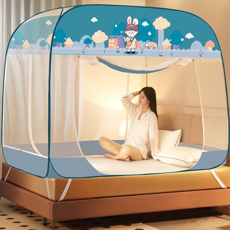 2025新款免安装蒙古包蚊帐防止掉床家用卧室防摔儿童婴儿折叠2025