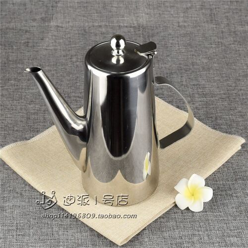 不锈钢冷水壶泡茶壶油壶高身装凉水热水长嘴短嘴大容量1.5L2L商用