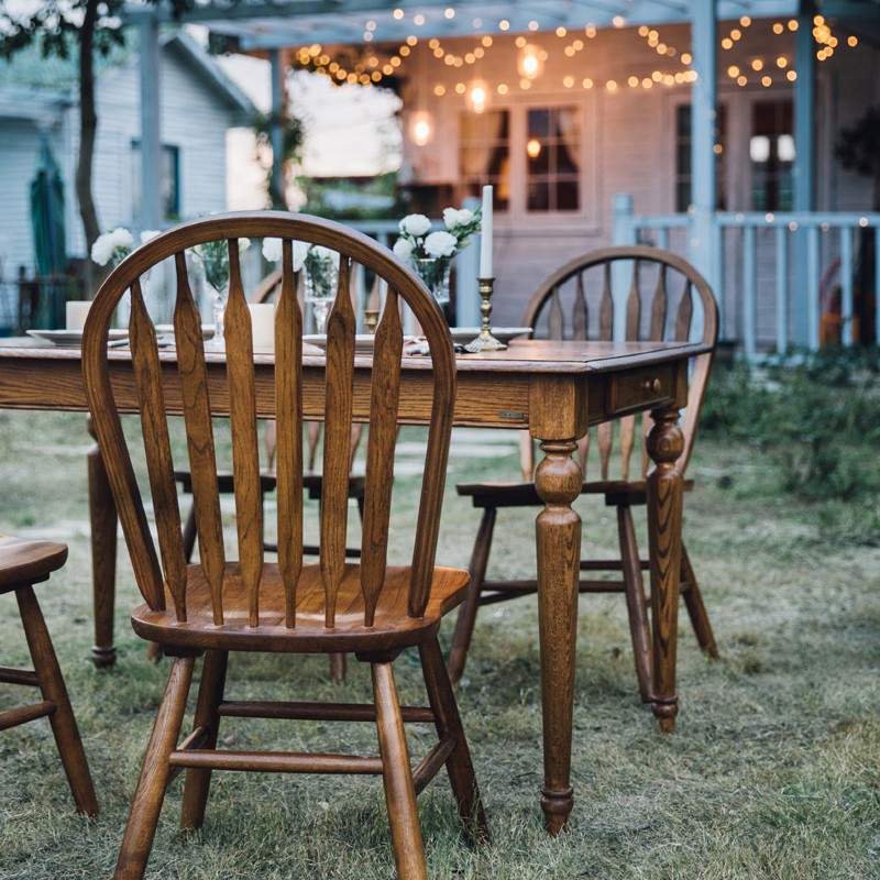 伍零壹室美式实木温莎椅实木美式