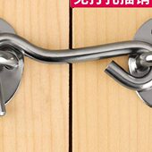 门搭扣移门拴厕所门扣 不锈钢老式 门栓插销式 门锁扣免打孔专用明装