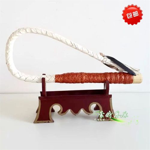 蒙古族工艺品 马鞭 鞭子手工编制白色马术专用马鞭子包.邮可批 发