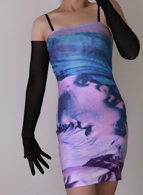 透明手套  70jcm超长款高弹性弹力网纱蕾丝透视大红色礼服婚纱触