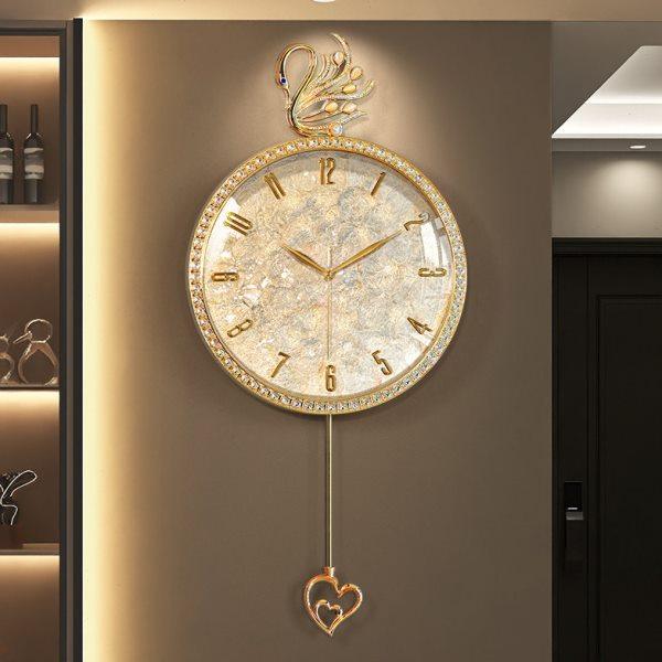 高端钟表挂钟客厅2024新款轻奢高级感挂表餐厅网红创意时钟表挂墙,家居饰品,挂钟,淘宝优惠券,粉丝福利购,淘宝优惠卷