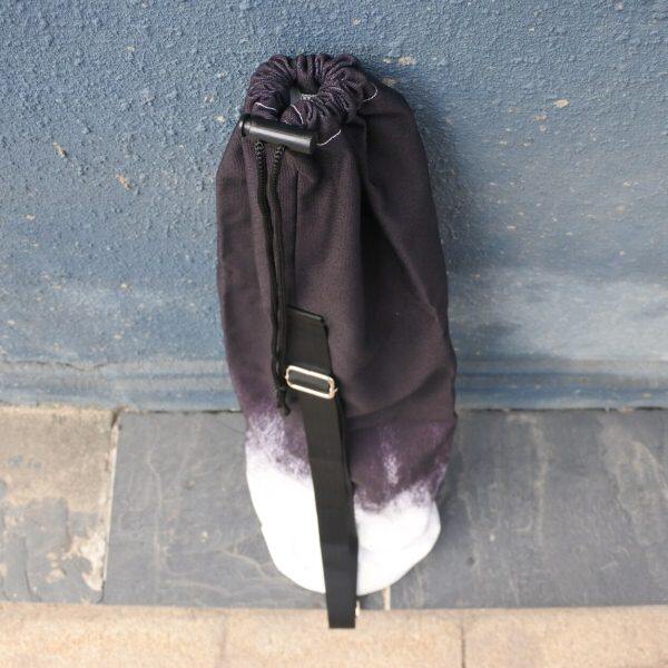 时尚百搭渐变色帆布羽毛球包收纳袋便携拍包拍套背包单肩斜跨包