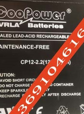 COOPOWER CP12-2.2(12V2.2AH)电梯对讲机专用电瓶包邮
