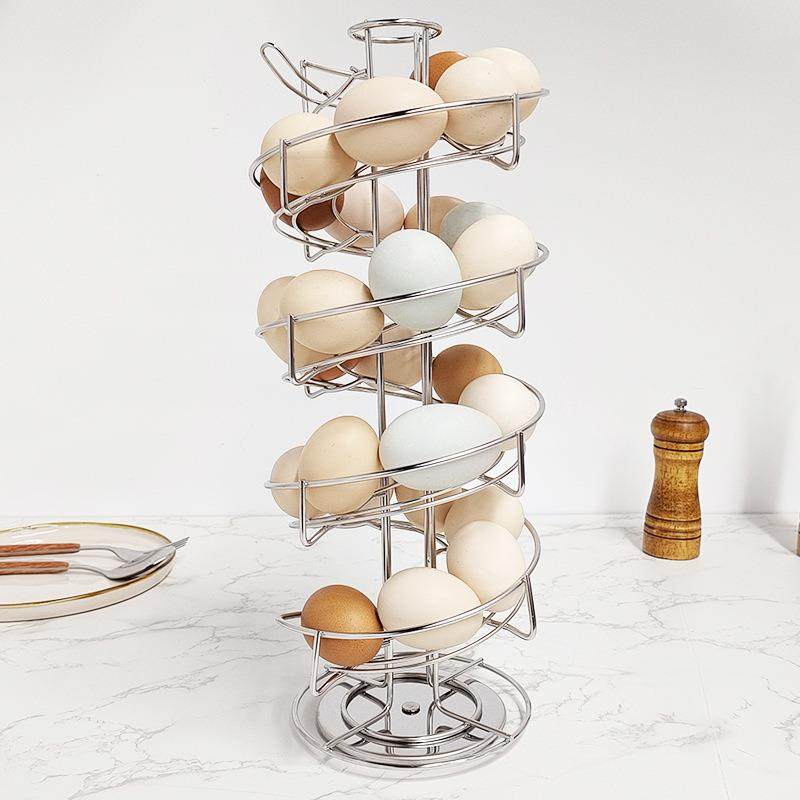 喜螺旋鸡架自动架滚CP002-SS瑞动旋转收纳置物架蛋鸡蛋盒