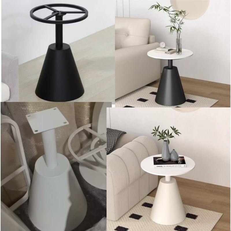 DIY不锈钢岩板茶几脚架t大理石边几C型小角几桌腿金属支撑底座支