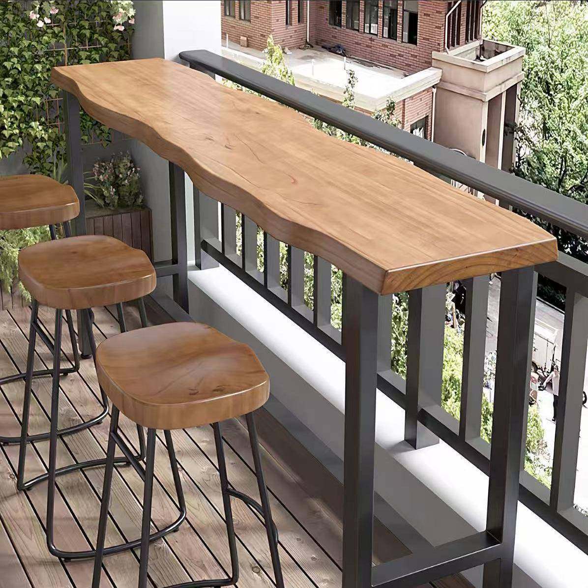 北欧阳台实家木吧台用靠窗脚桌高咖S5961店啡厅奶茶小吃靠墙简约,住宅家具,吧台,淘宝优惠券,粉丝福利购,淘宝优惠卷