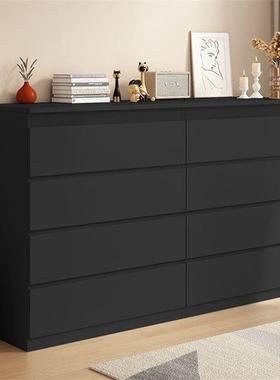 家收用卧斗柜家用实用MYR室床尾纳储物柜轻奢意式客厅抽屉黑色五