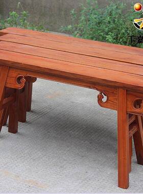 长条小板凳实木式子榆木仿古凳明GLB清古典中餐两人座简凳约复古