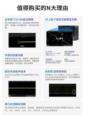 鼎阳SD0S1072/CDE1074/1102/11分4/1202XHD高清i12bt辨率示波器