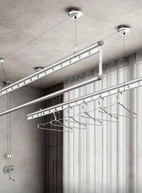 升降晾衣架阳台手摇衣杆三家用晾衣晒52570衣架手动升架降晾杆衣