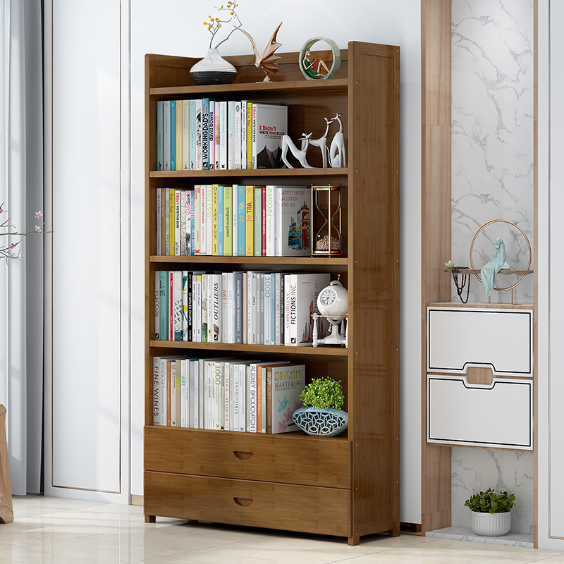 简易书架置物架落地书柜家用多层儿童书橱现代简约客厅Z收纳储物