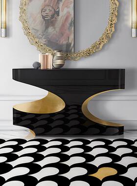 意式54943奢玄关桌走廊过轻道入户高正艺对门端术感条案现代简约