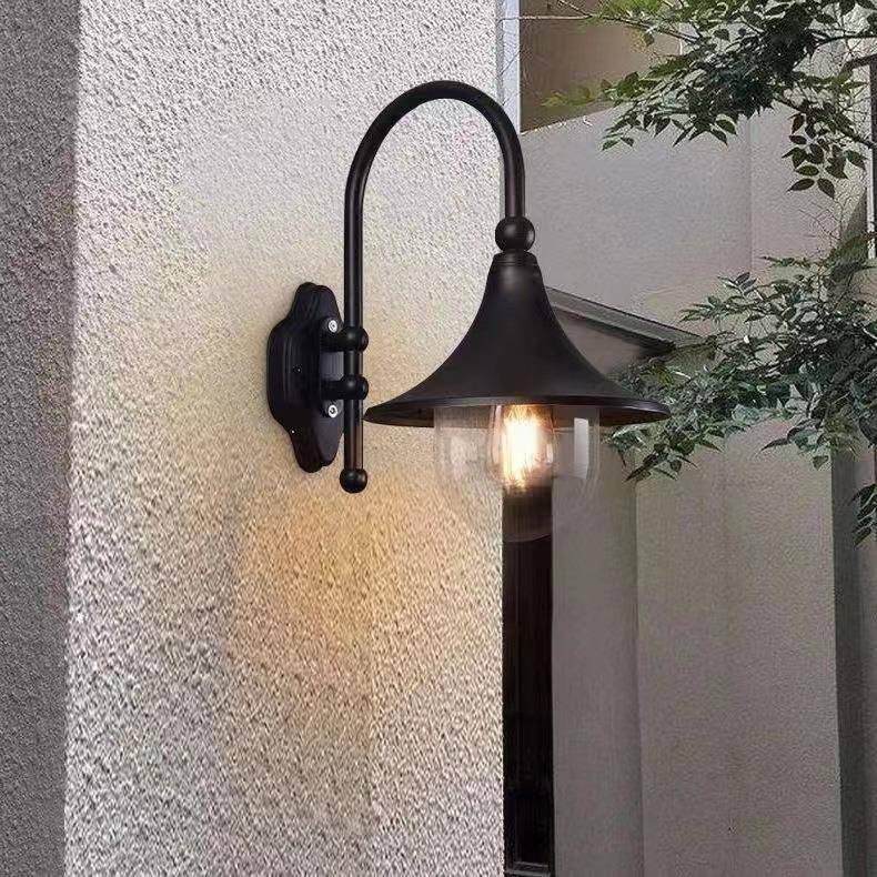 户灯外壁防66804水过庭院灯具欧式室外壁灯美乡村喇叭道式阳台创