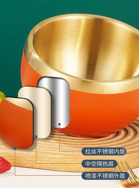 不钢双层斜口碗锈球料形商用火锅店酱调料碗自助餐厅色沙金231224