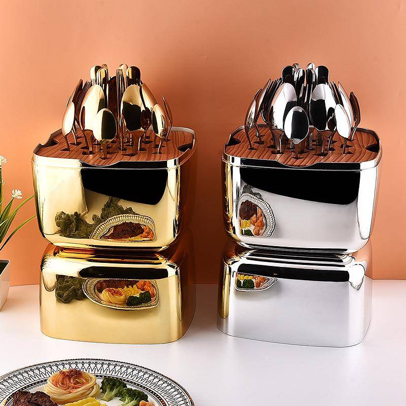 创1010意幸运盒餐具装热卖心蛋收镜纳套装礼不锈钢刀叉套勺24件套