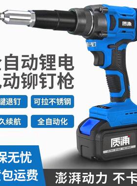 全工业级电动铆钉枪无刷锂电拉机钉枪自动OYV充电抽芯铆钉拉枪铆