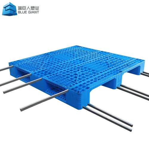 网格川字塑料托盘叉车托盘仓库防潮垫板货架货运托盘加钢管